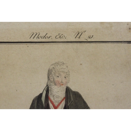 Fashion engraving: She follows him