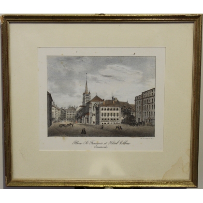 Engraving of Place St. François by GRUAZ
