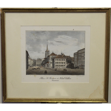 Engraving of Place St. François by GRUAZ