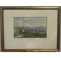 Gravure Lausanne Capitale du Canton de Vaud