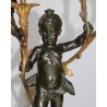 A pair of candlesticks depicting Cupids, signed L. GRÉGOIRE