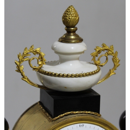 Louis XVI-style black marble grandfather clock