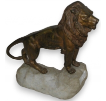 Bronze "Lion", signé GOMERT.