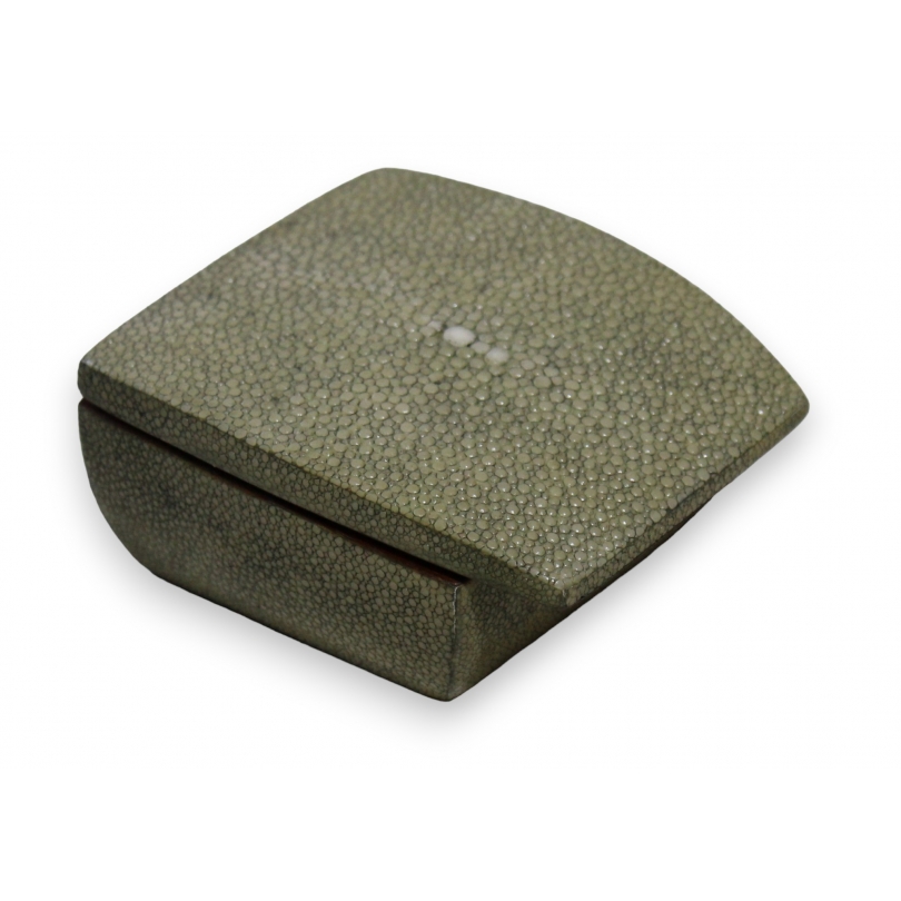 Green stingray leather box