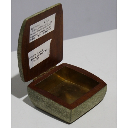 Green stingray leather box