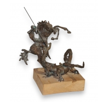 Bronze "St-George terrassant le dragon"