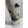 Vase chinois décor coq, poule et poussins