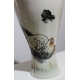 Vase chinois décor coq, poule et poussins