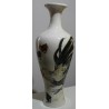Vase chinois décor coq, poule et poussins