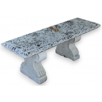 Straight bench made of Vicenza stone
