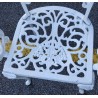 Fauteuil en fonte d'aluminium blanche
