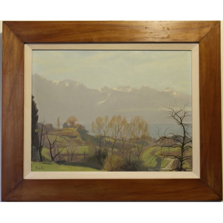 Tableau \" Le Grammont\" signé F. de R.
