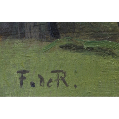 Tableau \" Le Grammont\" signé F. de R.