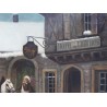 Paintings | Oil on canvas painting: "Hôtel du Lion Moinat SA – Antiques and Decor"