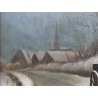 Paintings | Oil on canvas painting: "Hôtel du Lion Moinat SA – Antiques and Decor"