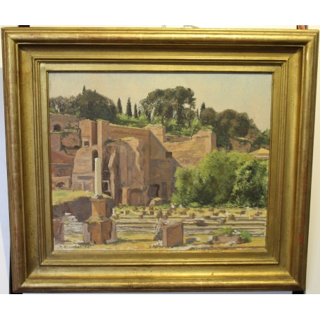 Tableau \"Ruines à Rome\" signé M. BLANCHET 49