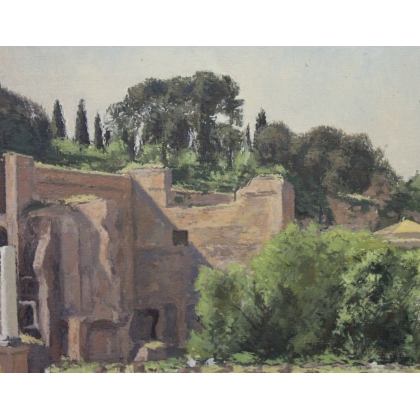 Tableau \"Ruines à Rome\" signé M. BLANCHET 49