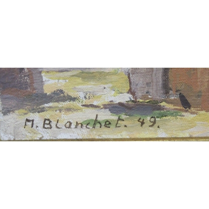 Tableau \"Ruines à Rome\" signé M. BLANCHET 49