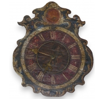 Baroque wall clock "cow's tail