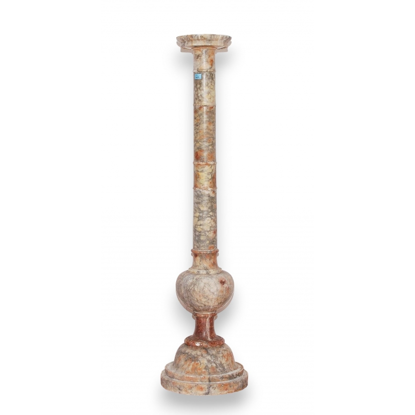 Colonne en marbre brèche beige