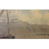 Tableau \"Barques sur le Léman\" signé L. MELLEY