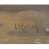 Tableau \"Barques sur le Léman\" signé L. MELLEY