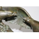Combat d'aigles en bronze signé BADINI