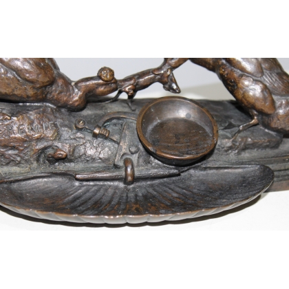Inkwell with geese, signed E. FRÉMIET
