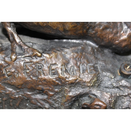 Inkwell with geese, signed E. FRÉMIET