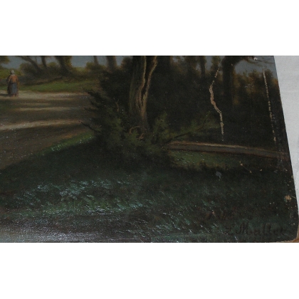 Paintings | Painting entitled ‘View of Lully’, signed. Moinat SA  – Antiques and home décor