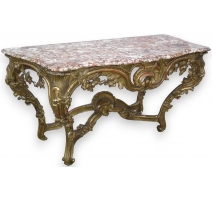 Louis XV carved consol table.