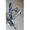 Paire de chenets en fer forgé flemme