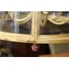 Lanterne ronde en fer doré à 6 lumières