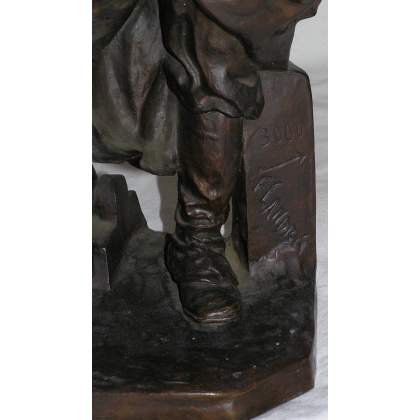 Bronze ‘Chemineau’, signed. at Moinat SA – Antiques and decorative items