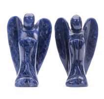 Paire d'anges en lapis lazuli