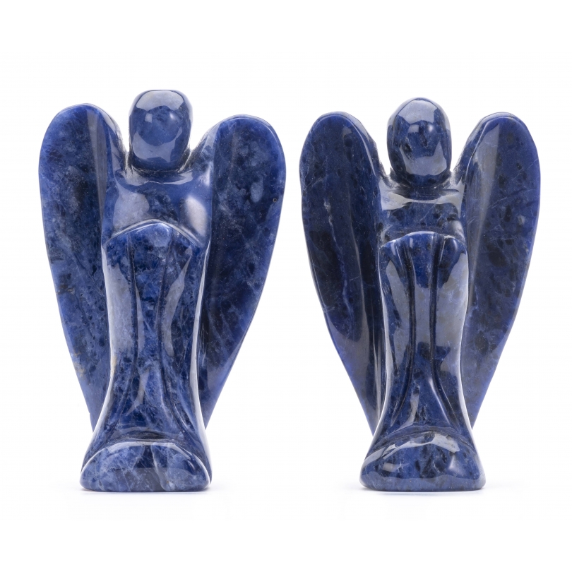 Paire d'anges en lapis lazuli