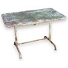 Rectangular table made of white-painted iron