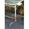 Rectangular table made of white-painted iron