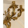 A pair of Louis XV-style bronze wall sconces