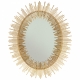 Miroir ovale tubes dorés