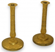 Pair of Empire candlesticks.