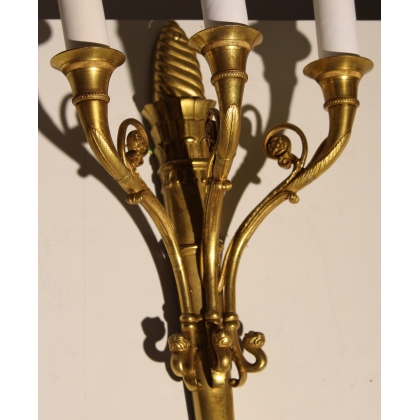 Set of 4 Empire-style wall lights by  Moinat SA  - Antiques and home décor