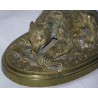 Bronze ‘Bear and Salmon’. at  Moinat SA  – Antiques and decorative items