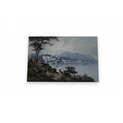 Engraving ‘View of Vevey’ by JENNY