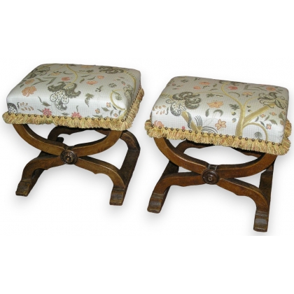 Pair of Louis XIII stools.