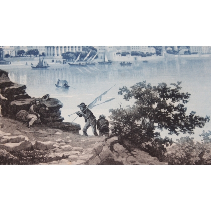 Engraving ‘View of Vevey’ by JENNY