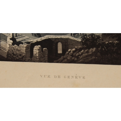 Gravure "Vue de Genève" par JENNY