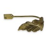 Polished brass leaf-shaped clasp