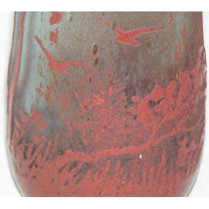 Legras vase, landscape with birds. at  Moinat SA  - Antiques and home décor