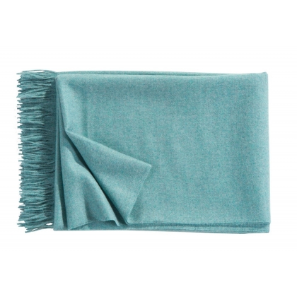 Plaid Puro en laine d\'Alpaga coloris Bleu Fjord